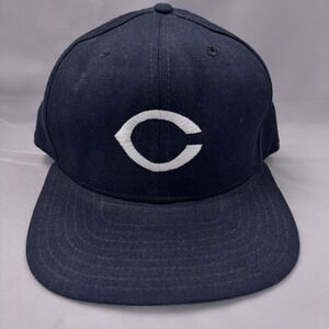 Vintage New Era Chicago Cubs Fitted Hat Size 7 1/8 Navy MLB Baseball Cap